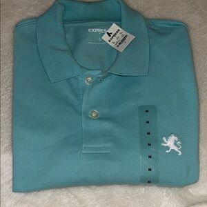 Express Men's Teal Polo Shirt